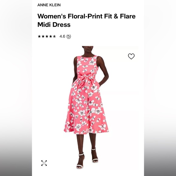 Anne Klein Floral Midi Dress - Picture 3 of 4